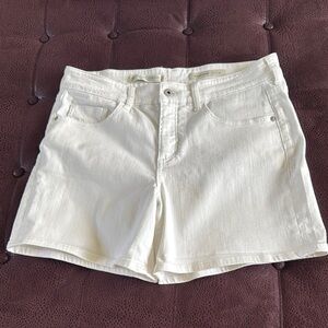 Pilcro and the Letterpress White Jean Shorts Timeless Design